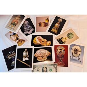 Lot of 12 -  Fabergé: The Imperial Eggs Postcards.  1989
